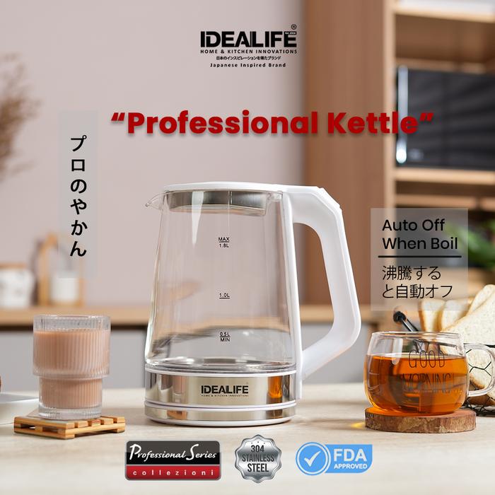 Gambar IDEALIFE - Electric Glass Kettle (1.8Litre) (IL-113SJ) dari IDEALIFE ONLINE STORE Kota Administrasi Jakarta Utara Tokopedia