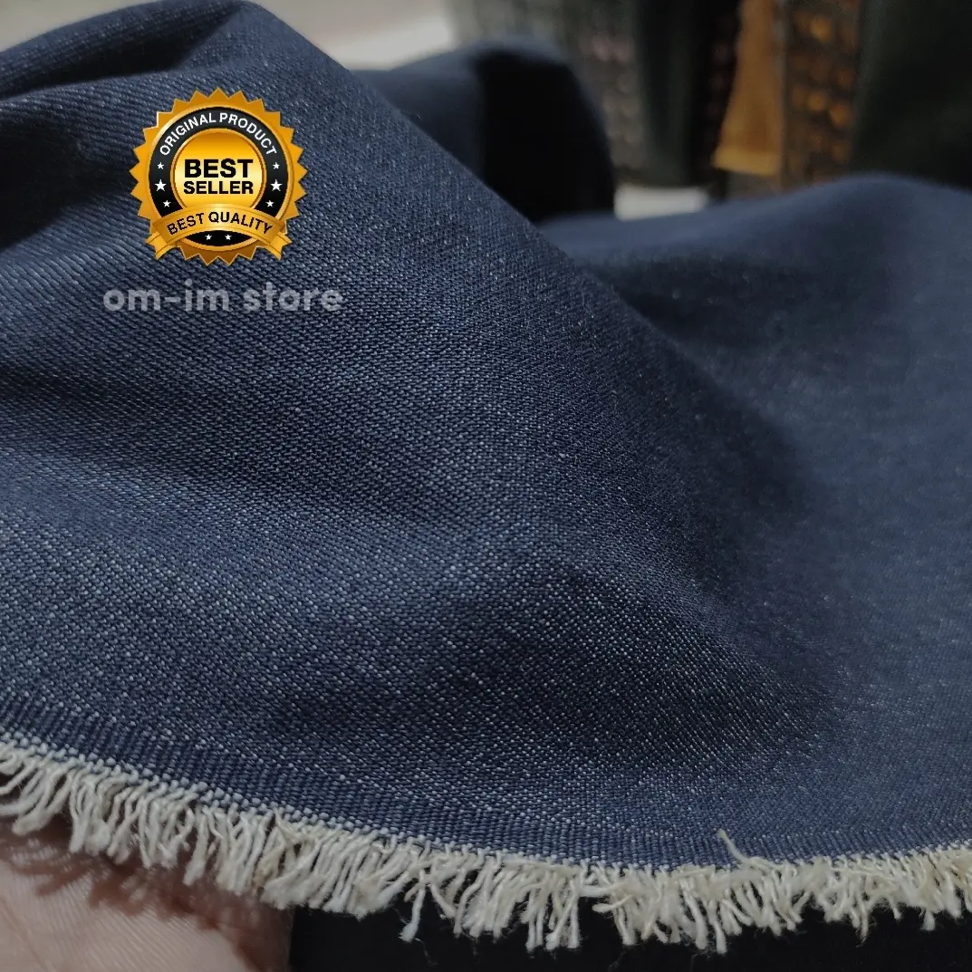 Kain Jeans 8 Oz Eceran Per 1.25 Meter Bahan Baju Dan Celana Jeans Tebal Dan Agak Kaku Lebar 1.5 M