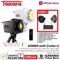 Gambar Takara BOMBER 100DC Professional Bi-Color 105W COB LED Video Light - COMBO 11, Hitam dari Takara Indonesia Kota Tangerang 1 Tokopedia