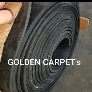 Rubber Flooring Roll Mat Karpet Karet Gym Fitness 5mm Hitam Import