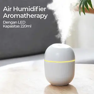 Vinkkatory Mini Air Humidifier Aromatherapy Diffuser LED Light 220ml