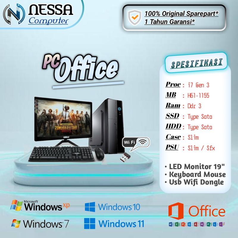 Komputer / PC Rakitan Slim / Desktop Core i7 Gen 3 Siap Pakai - Shop ...