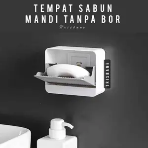 Tempat Sabun Punch Free Minimalis Dilengkapi Penutup dan Laci Penampung Air