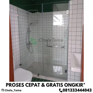 Partisi Sekat Kamar Mandi Shower Box Kaca Tempered 10mm Asahi