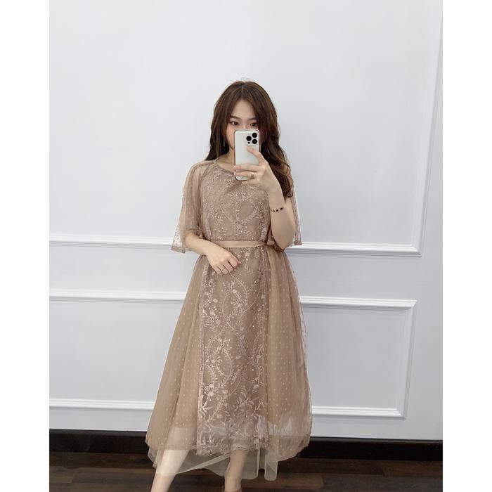 Jual Dress Lorenza Midi Dress size M L XL 2XL ada inner tanktop+outer dress  - dusty, XL - Kota Administrasi Jakarta Barat - Yutakaols | Tokopedia