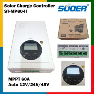 Suoer MPPT 60A ST-MP60-ii Solar Charge controller 12V 24V 48V