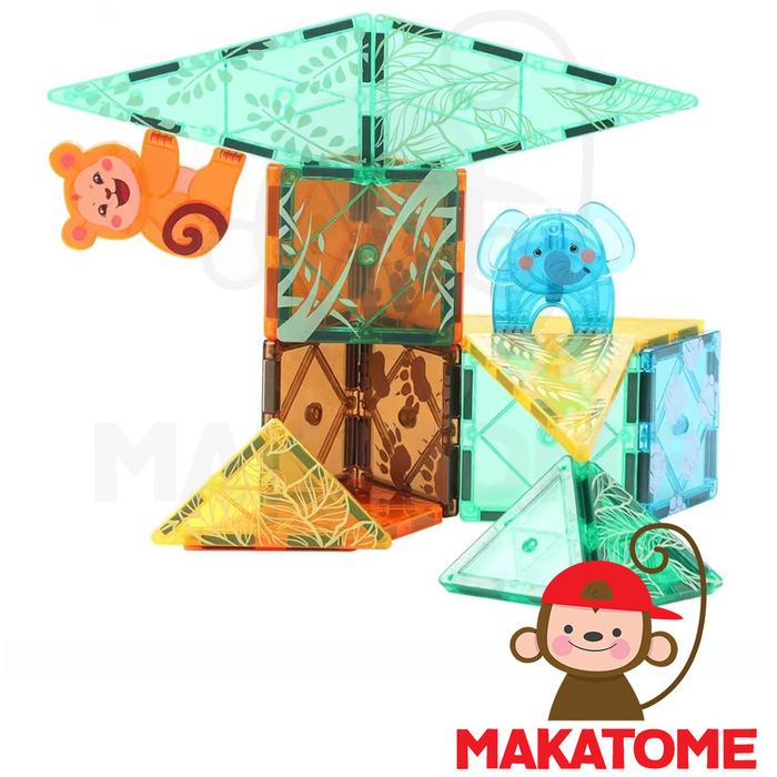 Gambar Animal Magnetic Tiles Mainan Grassland Animal Set 40pcs magnet tile dari Makatome Shop Kota Tangerang Selatan Tokopedia