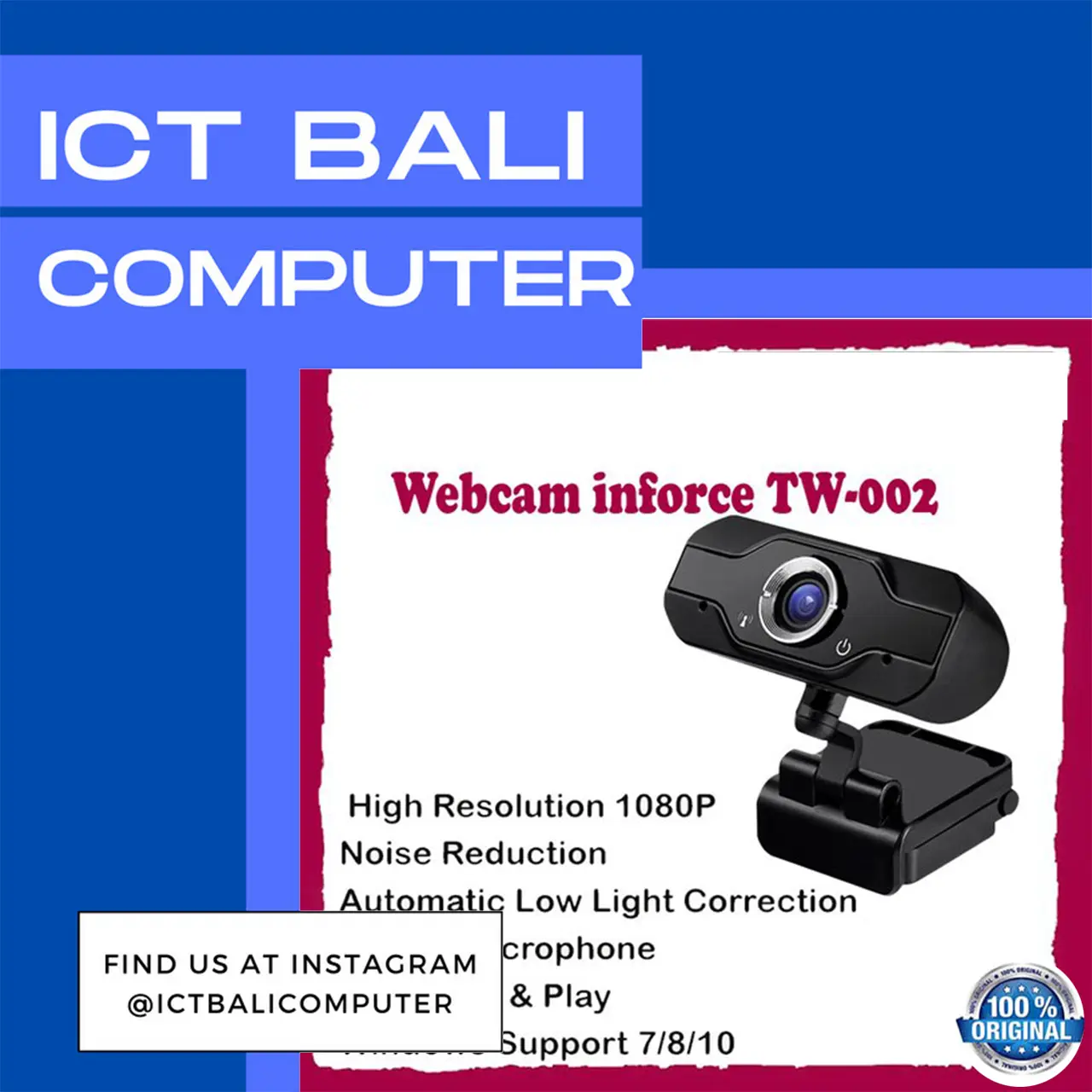 Webcam Inforce TW 002 FULL HD 1080P