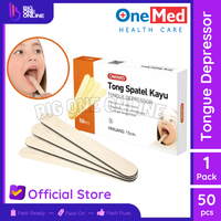 Gambar OneMed Wooden Tongue Depressor, Tong Spatel Kayu, Spatula Lidah Kayu - 50pcs  dari Big One Online Kota Administrasi Jakarta Timur 4 Tokopedia