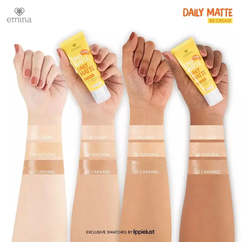 BB Cream Emina Daily Matte SPF 25 Foundation Pelembab Primer 3in1 Muka 1