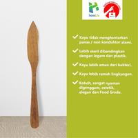Gambar Pisau Jati ORENO Pisau Selai Kayu Foodgrade Wooden Butter spoon homLiv - M(19 cm) dari KODAKI Mall Kota Administrasi Jakarta Utara 5 Tokopedia