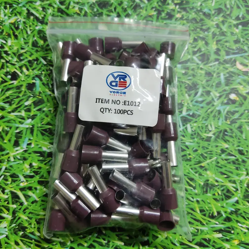 FERRULES E-1012 COKLAT Insulated 10mm SKUN KABEL Tusuk Sleeve e1012 1