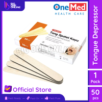 Gambar OneMed Wooden Tongue Depressor, Tong Spatel Kayu, Spatula Lidah Kayu - 50pcs  dari Big One Online Kota Administrasi Jakarta Timur 2 Tokopedia