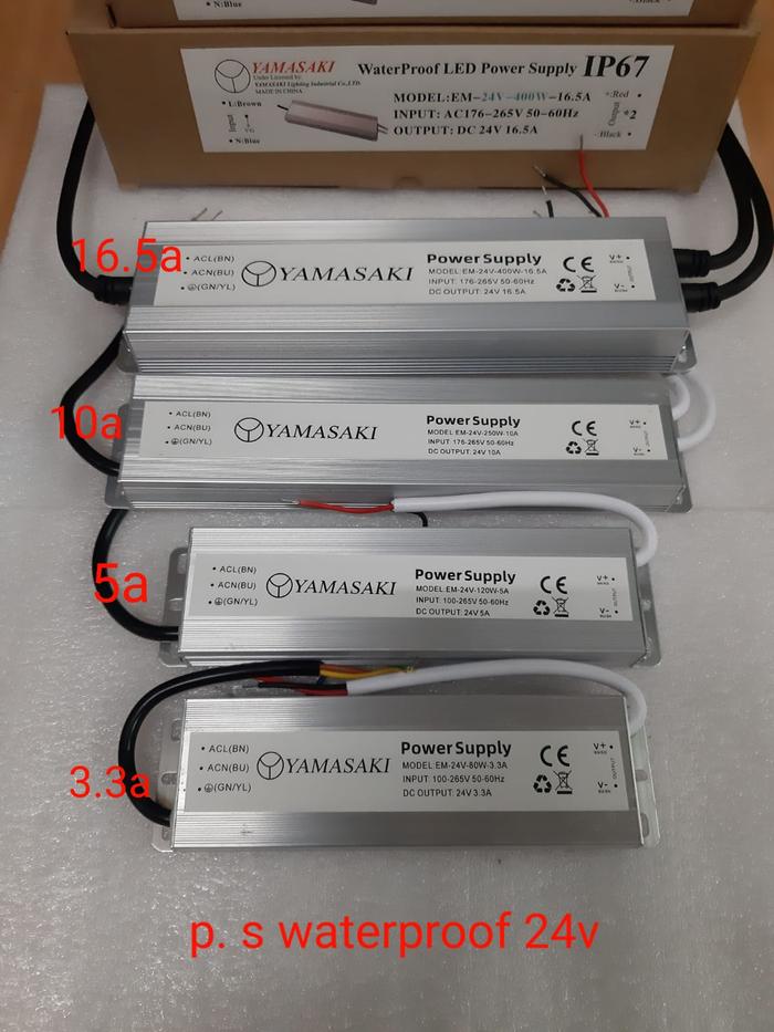 Gambar YAMASAKI TRAFO POWER SUPPLY IP67 24V WATERPROOF - 3.3A dari CV. Sumber Cahaya Baru Kota Administrasi Jakarta Barat Tokopedia