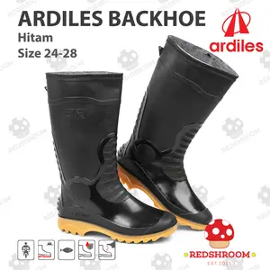 Sepatu Boot Tinggi ARDILES BACKHOE HITAM - Sepatu Motor Tangguh