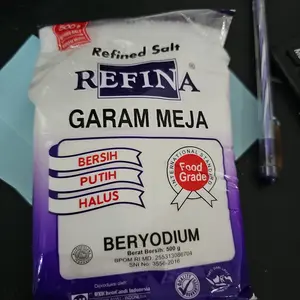 Refina Garam Meja 500 gr Refined Salt Bersih Putih Halus Food Grade Beryodium BPOM RI MD 255313086704 SNI No 3556-2016