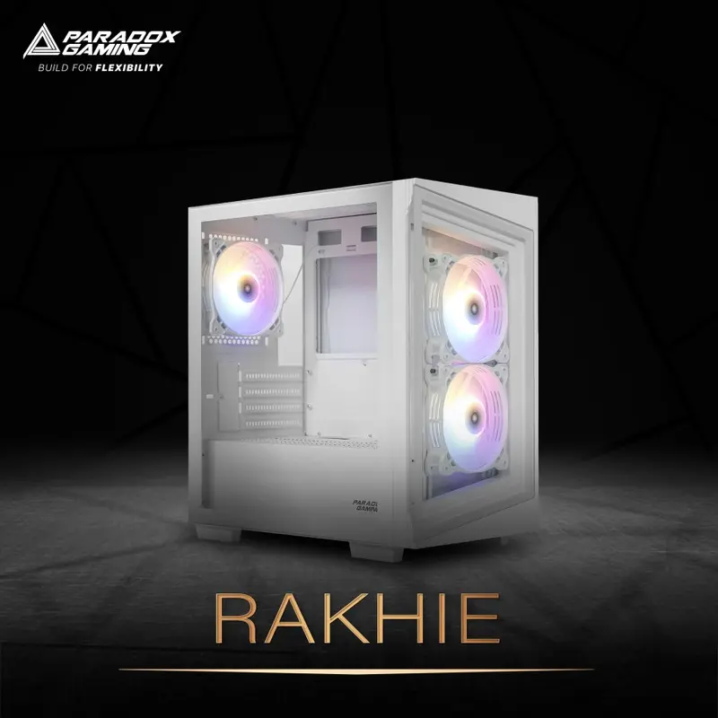 Casing Komputer Paradox Gaming Rakhie MATX Include 3Fan RGB 2