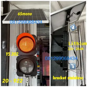 lampu traffic trafic light led warning light panel surya solar cel cel
