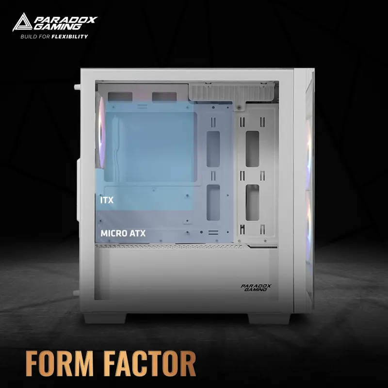 Casing Komputer Paradox Gaming Rakhie MATX Include 3Fan RGB 3
