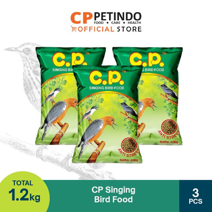 Gambar CP Singing Bird Pakan Burung Anti Stress 400gr Bird Food - Isi 3 dari CPPETINDO Official Shop Kota Depok Tokopedia