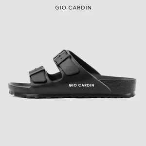 GIO CARDIN | SANDAL PRIA DAN WANITA | ENZO SANDALS | TRIPLE BLACK