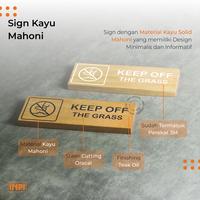 Gambar Sign Keep Off The Grass Kayu + Sticker Hitam Putih Instalasi Tempel - INPI HOUSE - Hitam dari INPI HOUSE Official Kota Bandung 3 Tokopedia