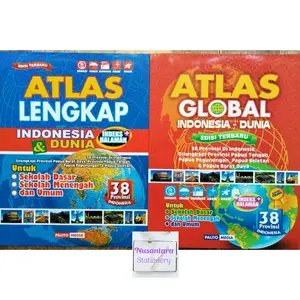 Atlas Lengkap|Atlas Global Indonesia & Dunia Edisi Terbaru 38 Provinsi