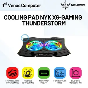 COOLING PAD GAMING NYK THUNDERSTORM X6 RGB / FAN NOTEBOOK / CLP02-NYK