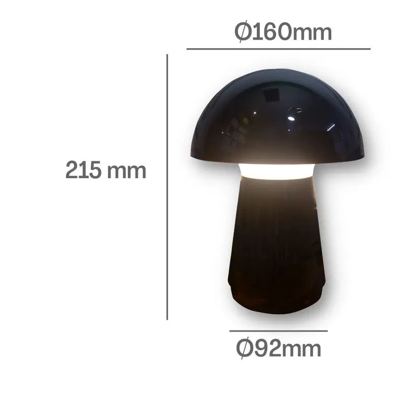 Lampu Meja - LED Mushroom Table Lamp - USB Rechargeable 2