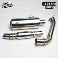 Gambar KNALPOT XSR-155 UNDERBELLY FULL SYSTEM WITH DB KILLER - stainless dari SAC Product Kota Depok 1 Tokopedia