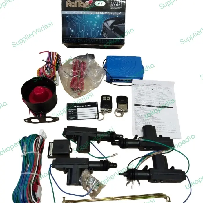 Alarm mobil merek raiton universal paket central lock 3