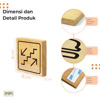 Gambar Sign Tanda Tangga Naik & Turun Kayu + Sticker Hitam Putih - INPI HOUSE - Hitam dari INPI HOUSE Official Kota Bandung 4 Tokopedia