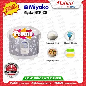 Rice Cooker Plus Miyako MCM-528 Magic Com 1,8L Original Garansi Resmi