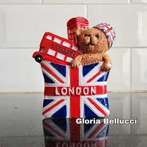 tempelan kulkas magnet bus london souvenir telephone box inggris