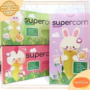 Supercorn Stik Jagung 12 Sachet - Corn Stick Roasted Non MSG / Snack M