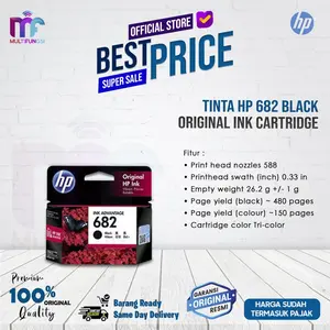 Tinta HP 682 Black Original Ink Cartridge For 2335 2336 2337