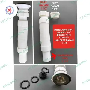 AFUR + SELANG FLEKSIBEL 2 IN 1 PEMBUANGAN WASTAFEL BAK  CUCI PIRING