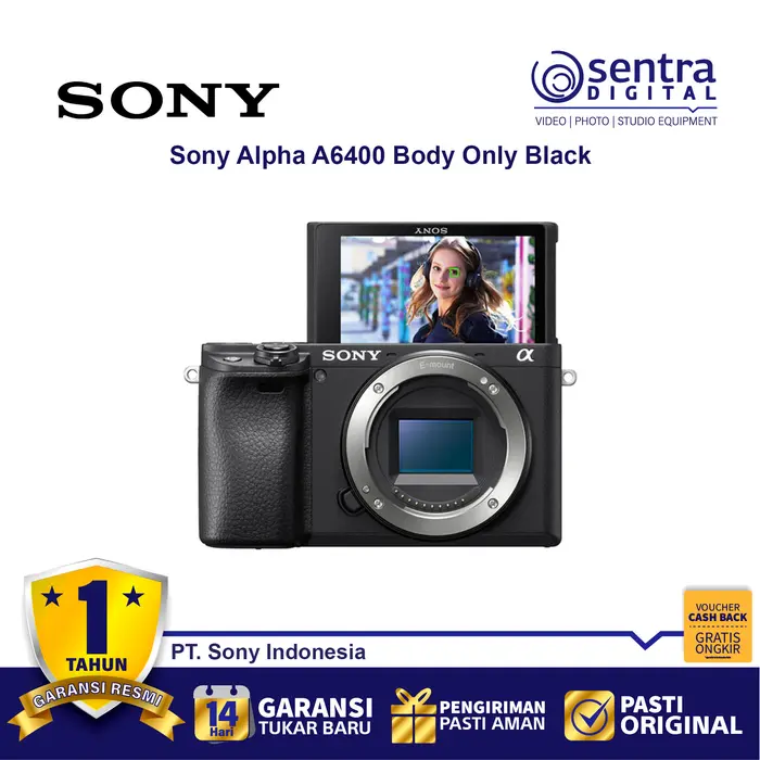 Gambar Sony Alpha A6400 Kit 16-50mm Bundling E 11mm F/1.8 Lens (SEL11F18) - BO dari Sentra Digital Kota Surabaya 5 Tokopedia