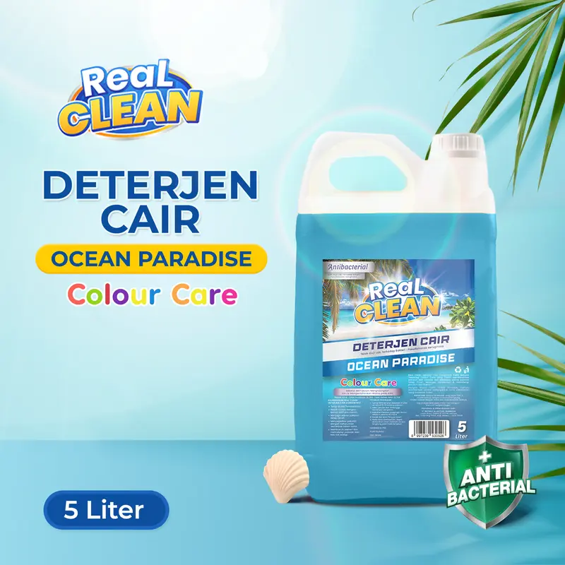 Real Clean Deterjen Cair Antibacterial 5 L - Detergen Laundry Jerigen 4