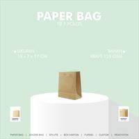 Gambar Tas Kertas Kecil Hadiah Paper Bag Kraft Coklat 125 gram Polos dari Rahmah Tas Kertas dan Kemasan Kab. Sleman 1 Tokopedia