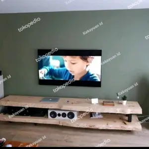 Meja tv kayu jati alami/minimalis 250×40×50×5
