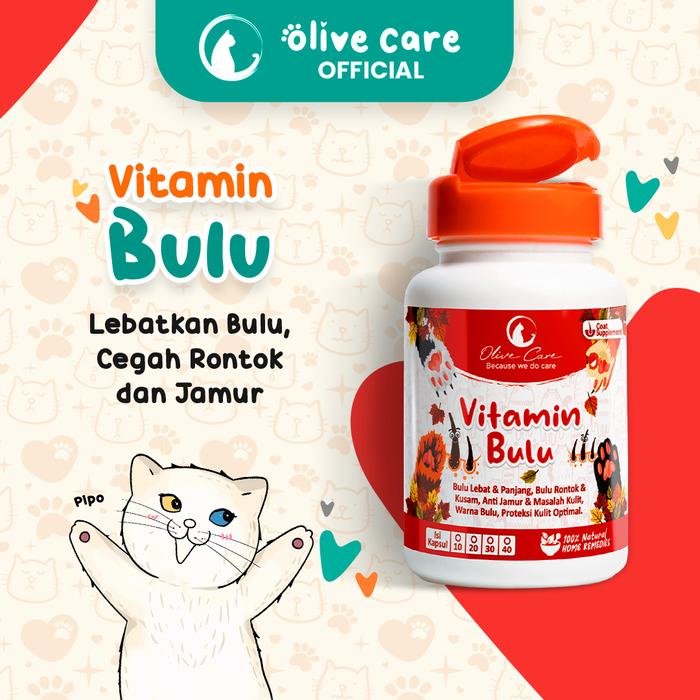 Gambar Olive Care Vitamin Kucing BULU Lebat Panjang Cegah Jamur & Bulu Rontok - 30 Kapsul dari Olive Care_NEW Kota Tangerang Tokopedia