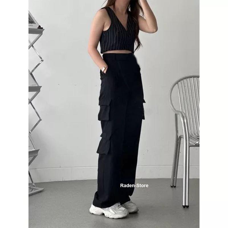 Celana Cargo Wanita Highwaist Bonnie Cargo Pants Celana Kargo Wanita 4