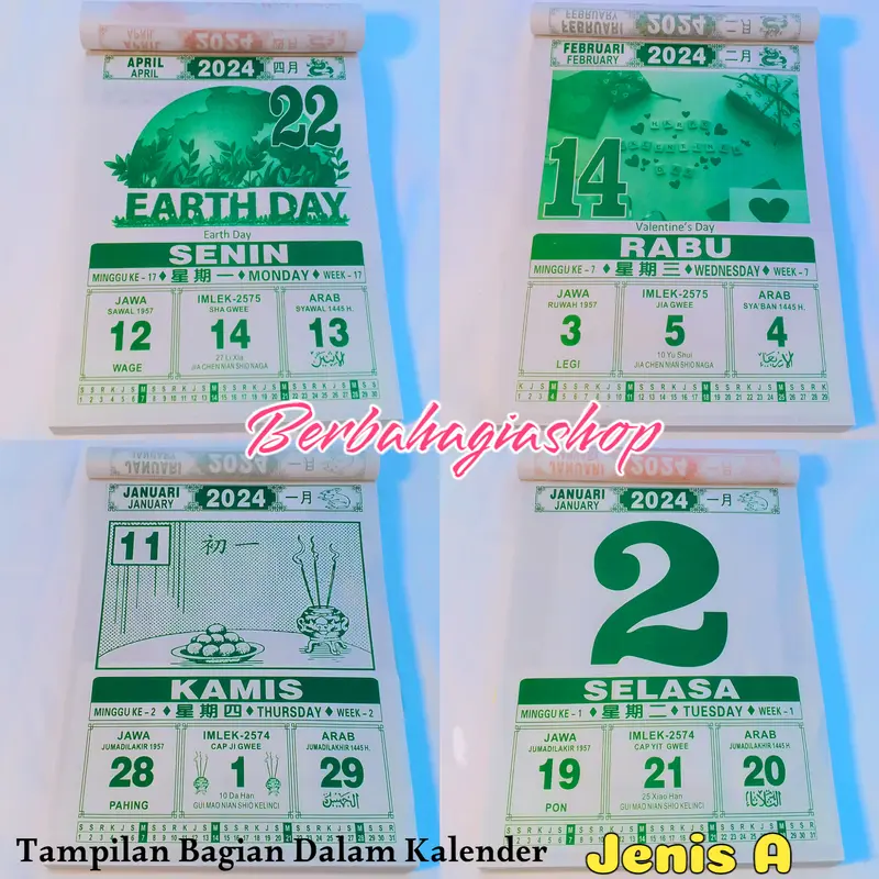 Papan Tatakan Dan Kalender Sobek Cina Lokal Ukuran Besar Tahun 2024 1