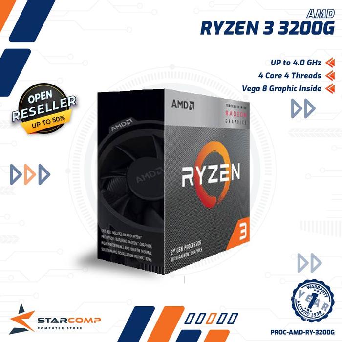 Gambar AMD RYZEN 3 3200G WITH RADEON VEGA 8 GRAPHICS dari Starcomp Solo Kab. Banyumas Tokopedia