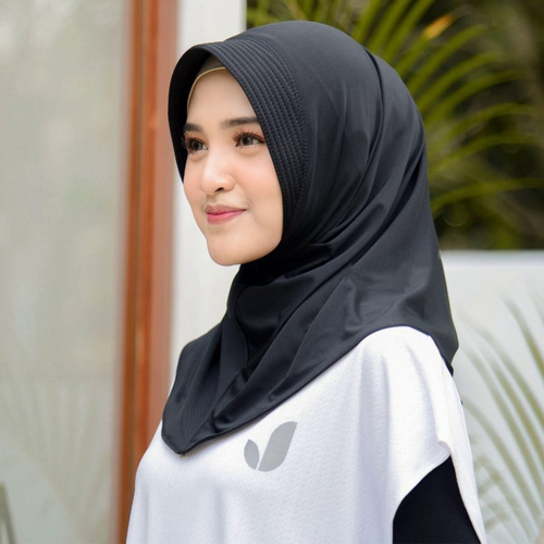 hijab sport abu tua