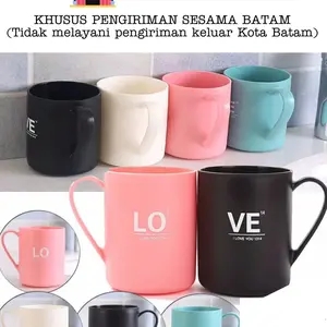 35 Gelas Couple LOVE Gelas gosok gigi jual per PC Souvenir