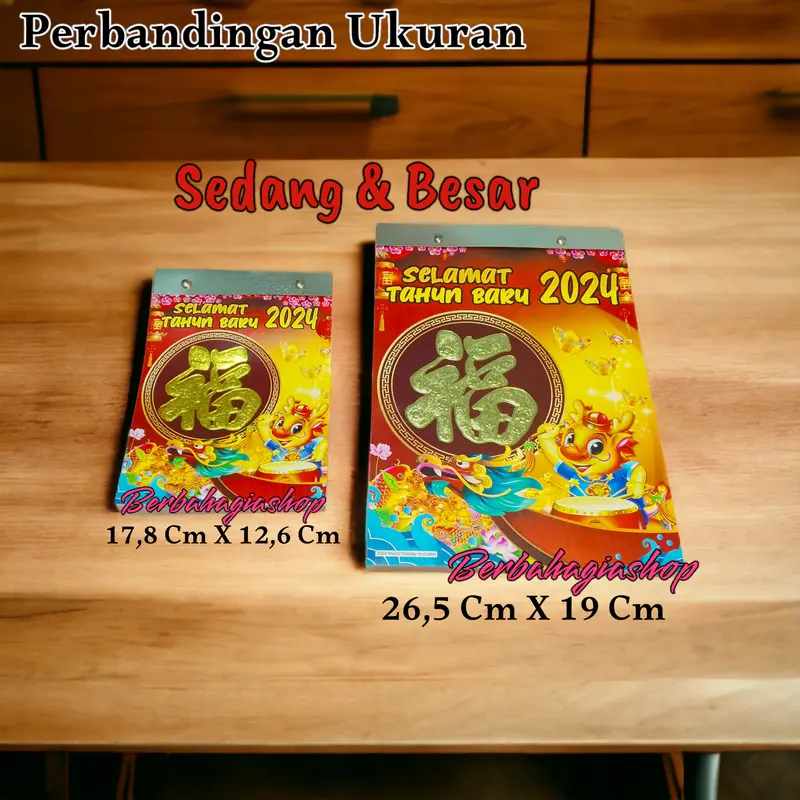 Papan Tatakan Dan Kalender Sobek Cina Lokal Ukuran Besar Tahun 2024 3