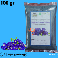 Gambar Tepung Bunga Telang Murni kemasan 100 gram/Bubuk Bunga Telang 100 gram dari RejekiGrosirJogja Kab. Bantul 1 Tokopedia