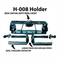 Gambar Paket Tripod 200 cm + 2 Holder HP Lampu Ring Light 26 cm Selfie Vlog - TRIPOD SAJA dari Ciptawarna2000 Home Living Kota Palembang 5 Tokopedia